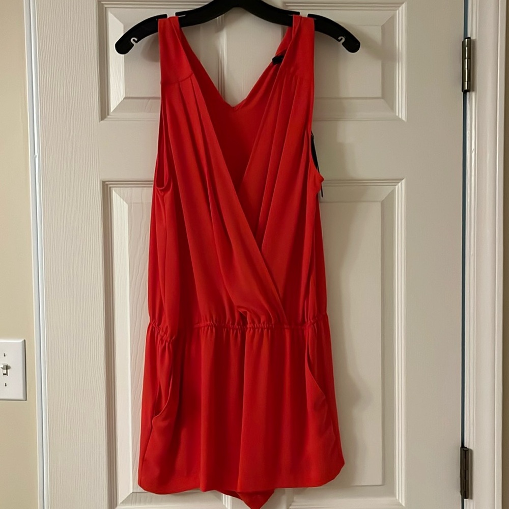BCBGMaxazria Thalia romper size medium color bt. Poppy